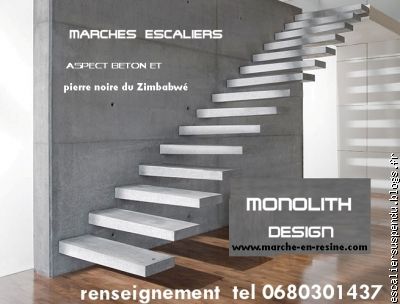 MONOLITH specialiste de l'escalier suspendu sur paris et sa region
