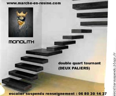 MONOLITH specialiste de l'escalier suspendu sur paris et sa region